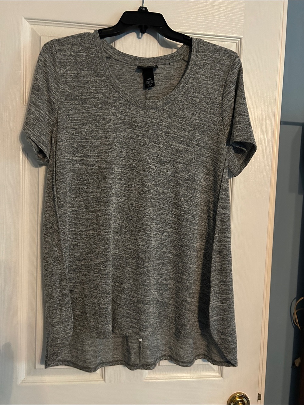 Lane Bryant Gray Short-Sleeve Crew Tee